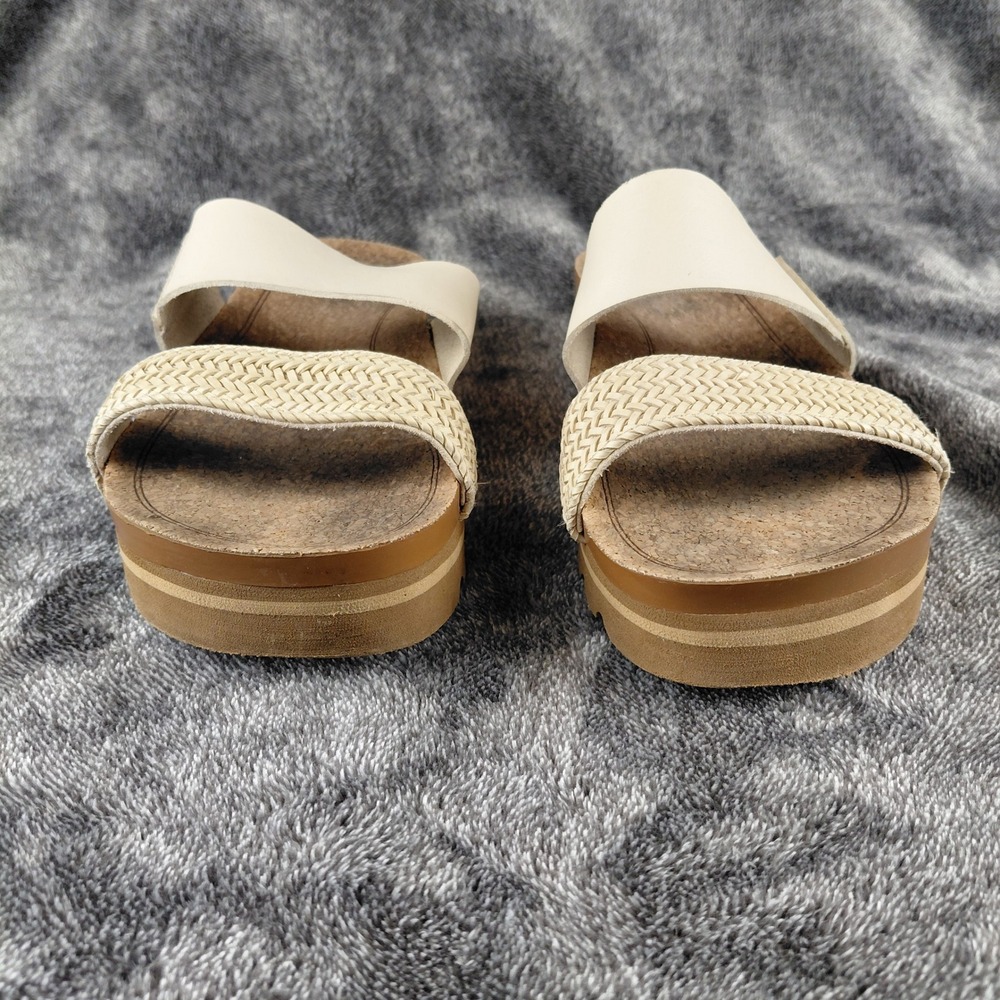 Reef Cushion Vista Hi Platform Sandals Womens 9 Cream Tan Woven Slide RF0A522L - Picture 2 of 8